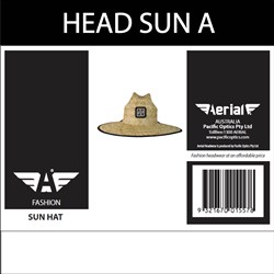 Aerial Straw and Sun Black Tag